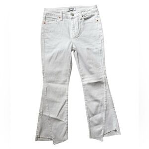 Etica White Micki Crop Flare Leg Jeans